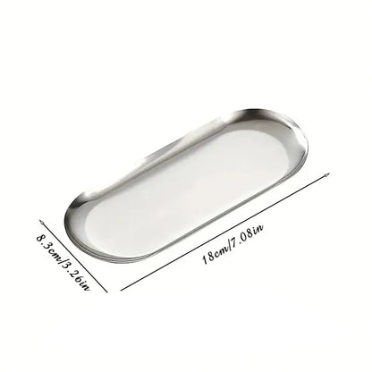 Oval Decorative Tray for Jewelry and Cosmetics