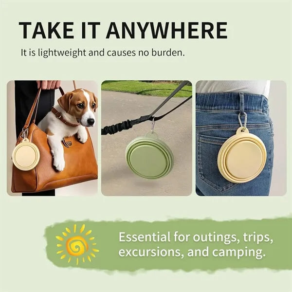 Outdoor Portable Environmentally Friendly Foldable Pet Bowl