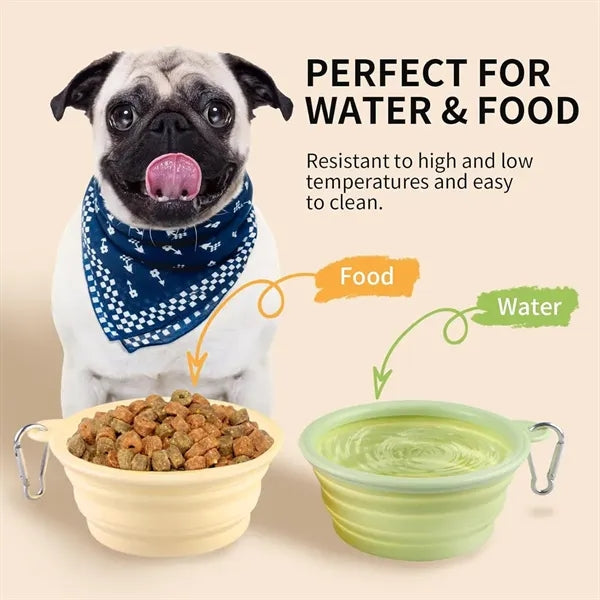 Outdoor Portable Environmentally Friendly Foldable Pet Bowl