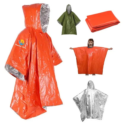 Outdoor Survival First Aid Durable Warm Waterproof Raincoat