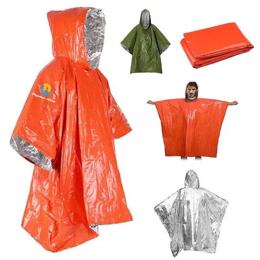 Outdoor Survival First Aid Durable Warm Waterproof Raincoat