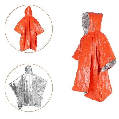 Outdoor Survival First Aid Durable Warm Waterproof Raincoat