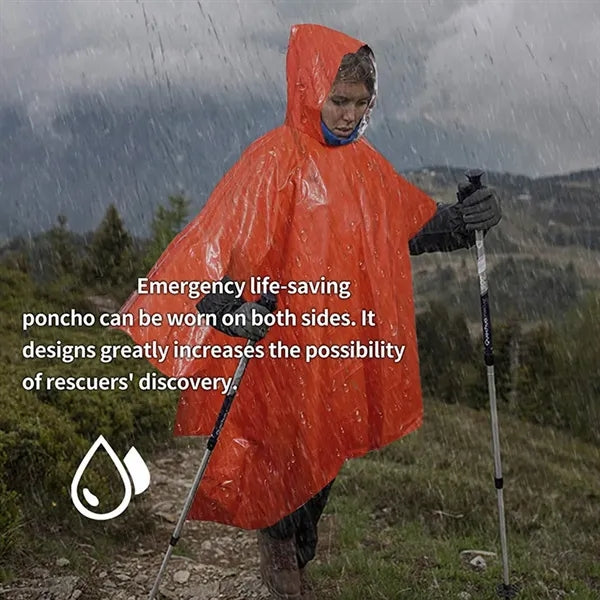 Outdoor Survival First Aid Durable Warm Waterproof Raincoat
