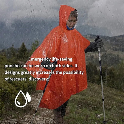 Outdoor Survival First Aid Durable Warm Waterproof Raincoat