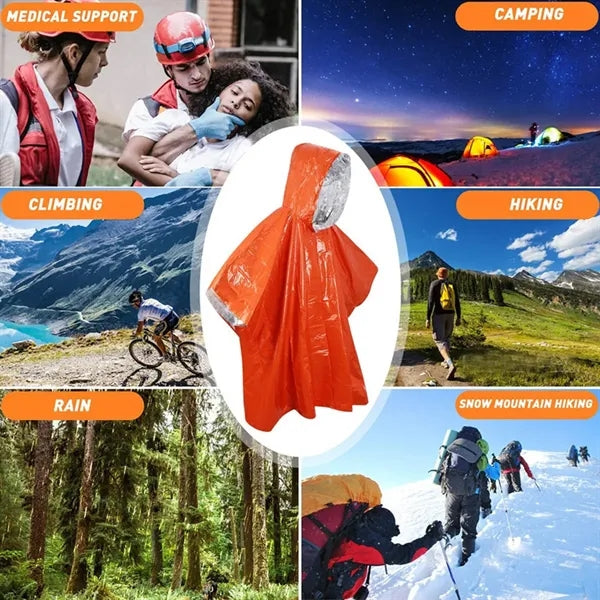 Outdoor Survival First Aid Durable Warm Waterproof Raincoat