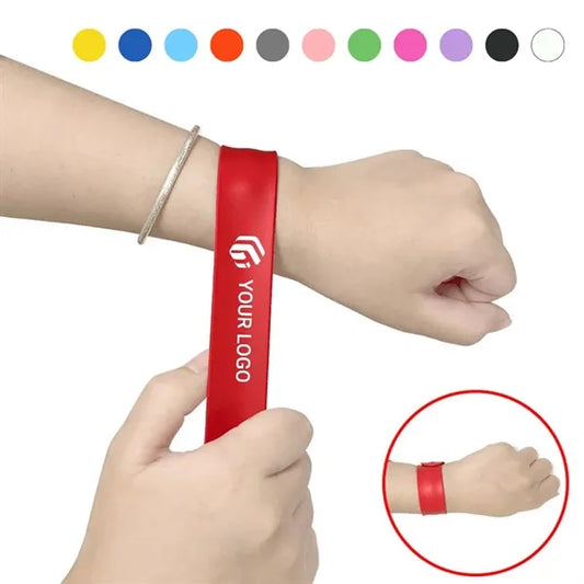 Party favors silicone soft durable wristbands slap bracelets