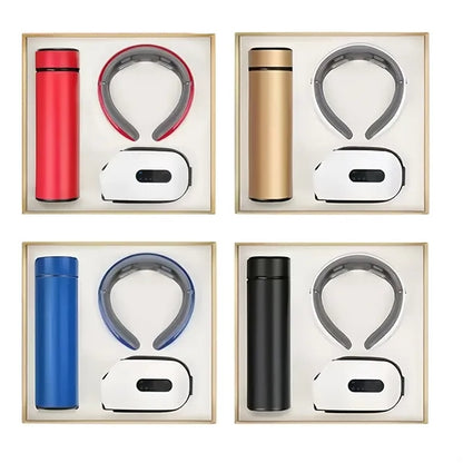Wellness Gift Set Smart Mug Neck Massager And Eye Massager