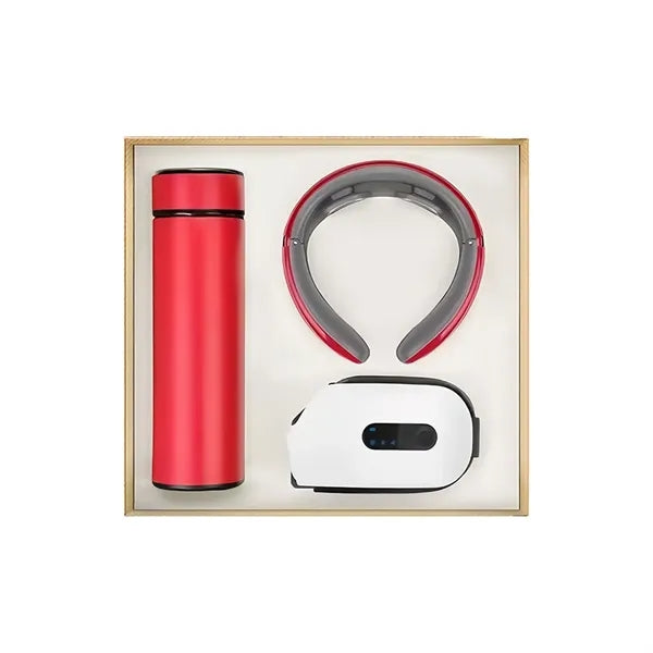 Wellness Gift Set Smart Mug Neck Massager And Eye Massager