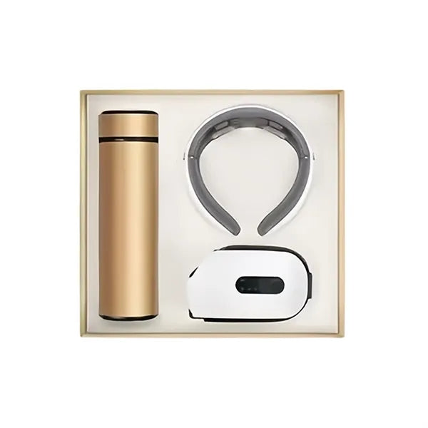 Wellness Gift Set Smart Mug Neck Massager And Eye Massager