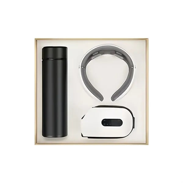 Wellness Gift Set Smart Mug Neck Massager And Eye Massager