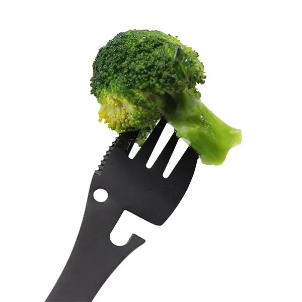 Outdoor Portable Five-In-One Stainless Steel Fork Spoon
