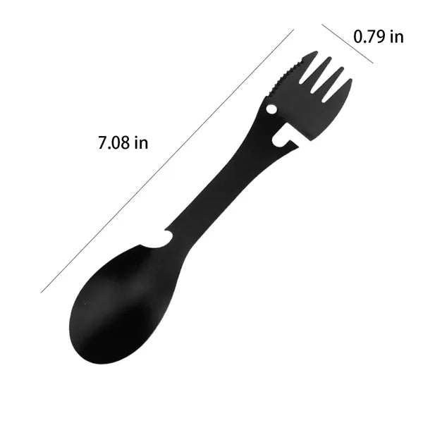 Outdoor Portable Five-In-One Stainless Steel Fork Spoon