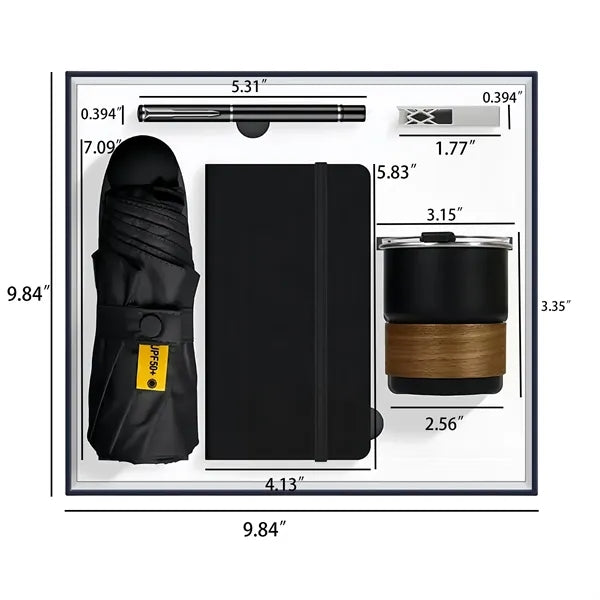 Deluxe Business Gift Set With Notebook Pen Umbrella Cup