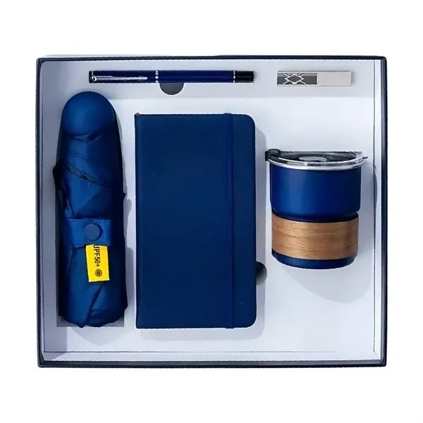 Deluxe Business Gift Set With Notebook Pen Umbrella Cup