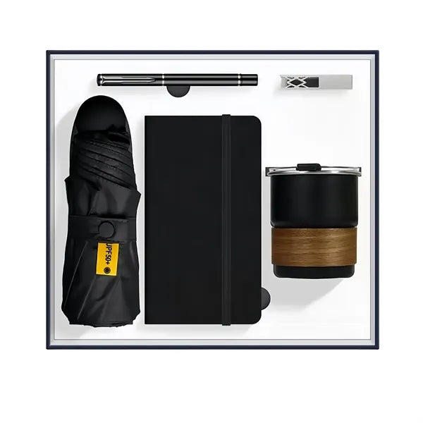 Deluxe Business Gift Set With Notebook Pen Umbrella Cup