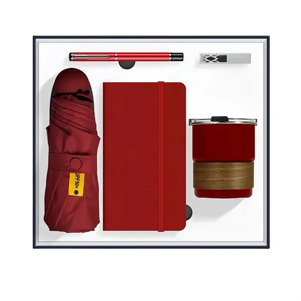 Deluxe Business Gift Set With Notebook Pen Umbrella Cup