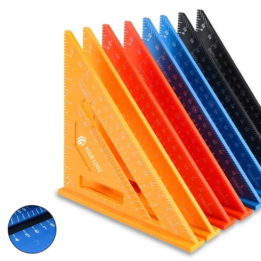 Carpenter woodworking tools 7 inch speed square ruler