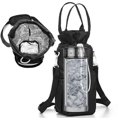 Insulated Bottle Sling Bag with Drawstring