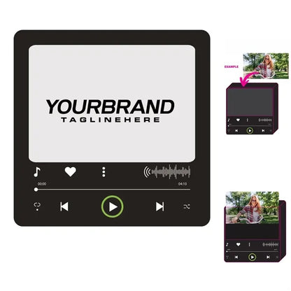 Custom Acrylic Music Plaque Magnet with Photo Frame