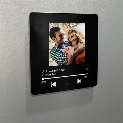 Custom Acrylic Music Plaque Magnet with Photo Frame