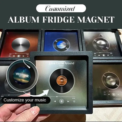 Custom Acrylic Music Plaque Magnet with Photo Frame