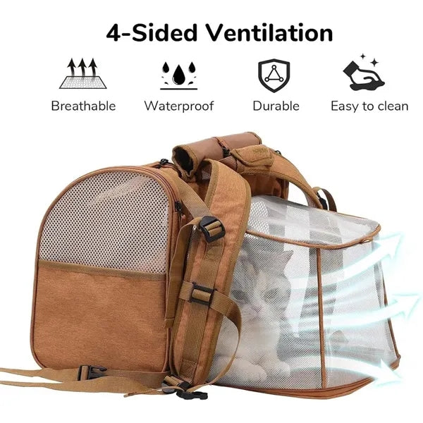 Travel puppy essentials breathable expandable cat carrier
