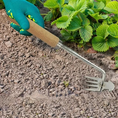 4 Teeth Dual Purpose Uprooting Weeding Tool Weed Puller