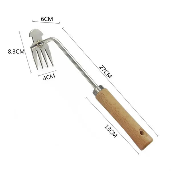 4 Teeth Dual Purpose Uprooting Weeding Tool Weed Puller