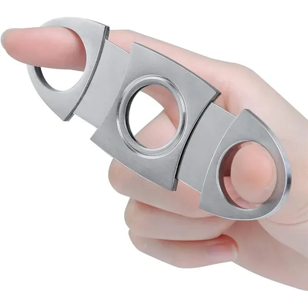 Stainless Steel Double Blade Cigar Cutter Guillotine