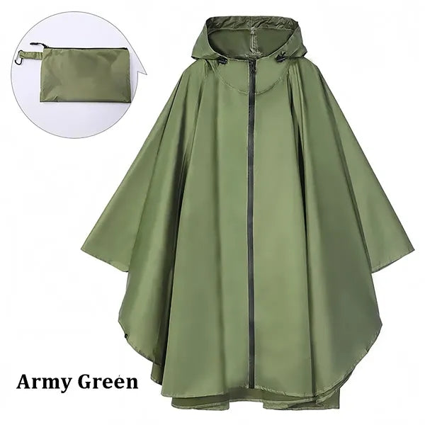 Outdoor Waterproof Hooded Poncho Raincoat