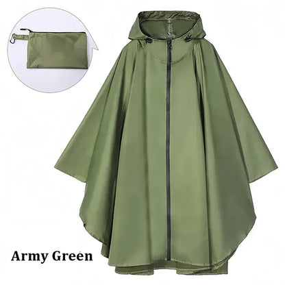 Outdoor Waterproof Hooded Poncho Raincoat