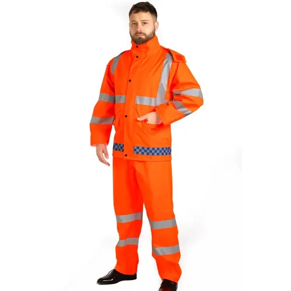 Reflective Rain Jacket & Pants Set for Heavy Rain