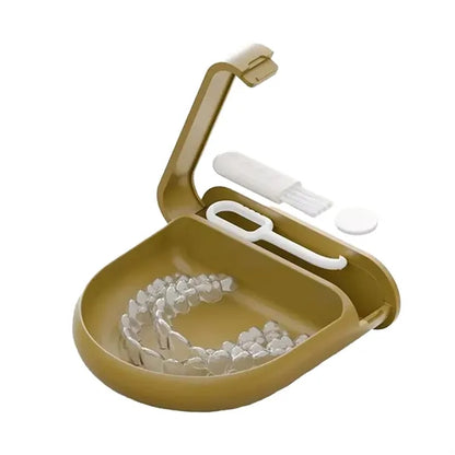 Portable Dentures Cleaning Storage Case