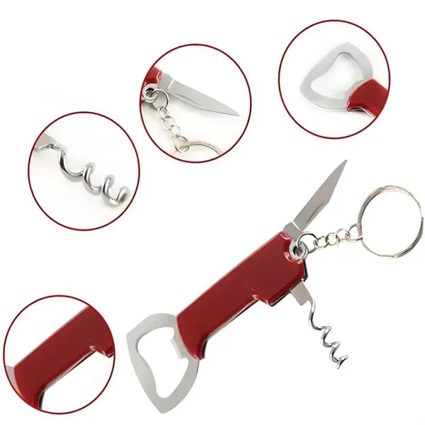 Multifunctional Bottle Opener Keychain