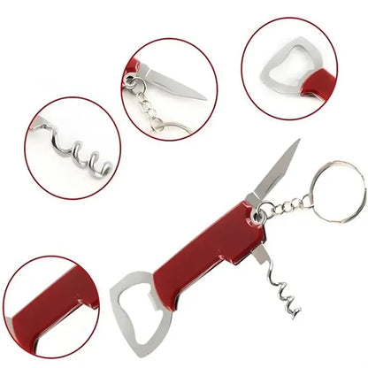Multifunctional Bottle Opener Keychain