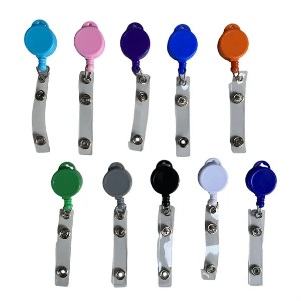 Retractable Badge Holder Reel With Back Clip