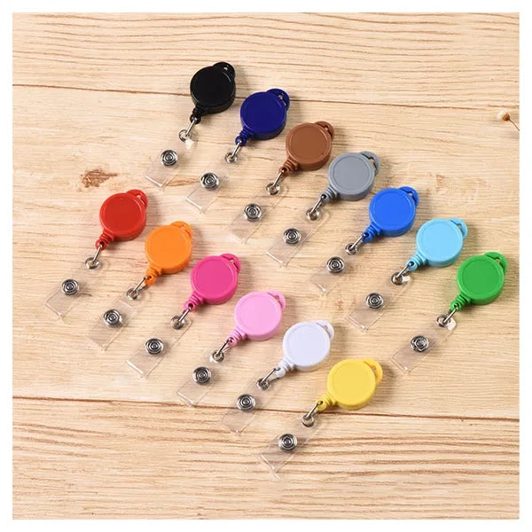 Retractable Badge Holder Reel With Back Clip