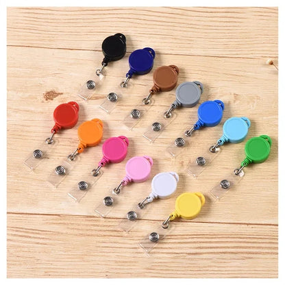 Retractable Badge Holder Reel With Back Clip
