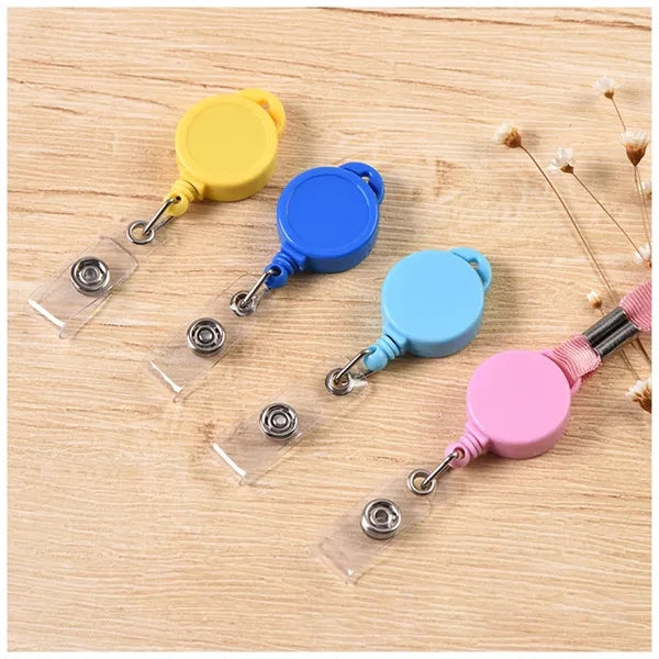 Retractable Badge Holder Reel With Back Clip