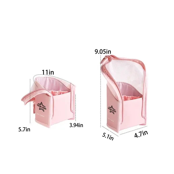 Travel Foldable Makeup Brush Holder Bag