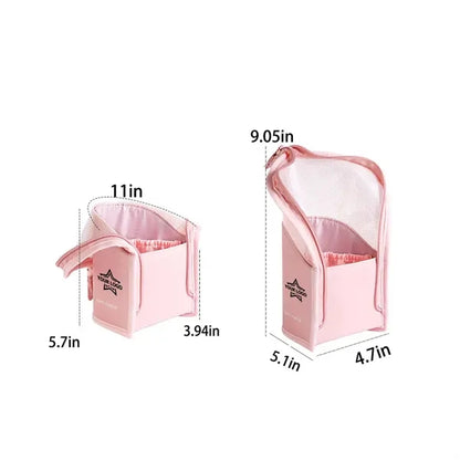Travel Foldable Makeup Brush Holder Bag