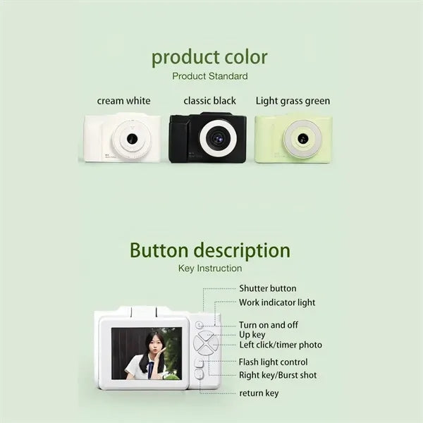 HD Flip Screen Ccd Digital Camera With Fill Light
