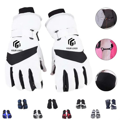 Warm waterproof windproof touchscreen snow ski gloves