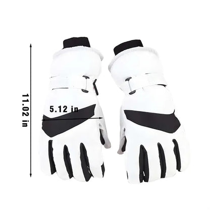 Warm waterproof windproof touchscreen snow ski gloves