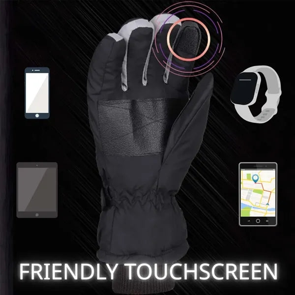 Warm waterproof windproof touchscreen snow ski gloves