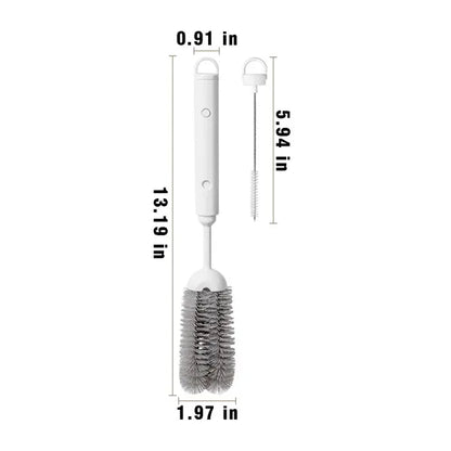 Kitchen essentials retractable straw bottle cleaning brush