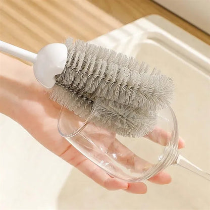 Kitchen essentials retractable straw bottle cleaning brush