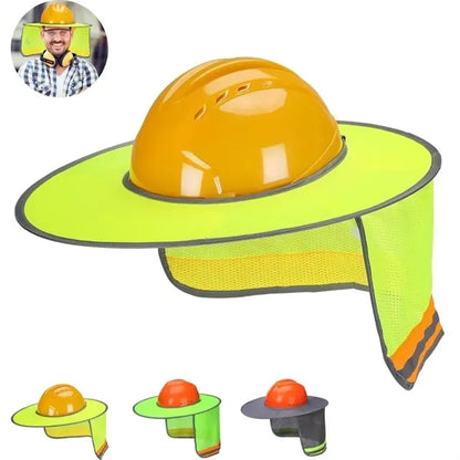 Hard Hat Sun Shield with Reflective Neck & Visor Shade