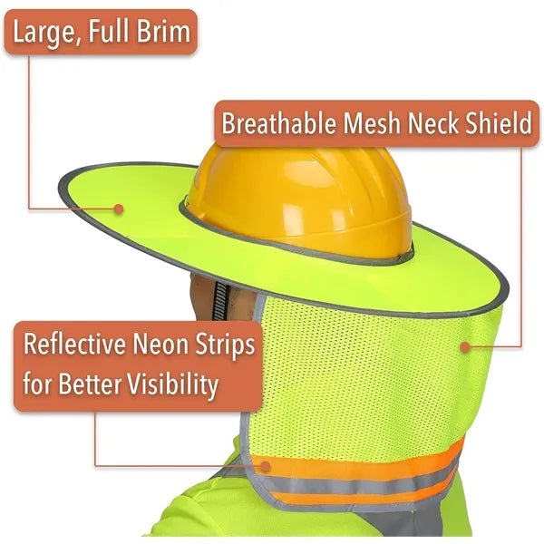 Hard Hat Sun Shield with Reflective Neck & Visor Shade