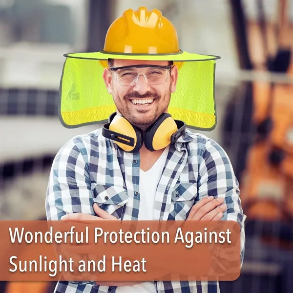 Hard Hat Sun Shield with Reflective Neck & Visor Shade